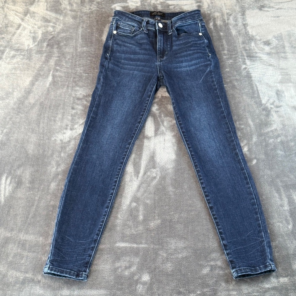 Judy Blue Skinny Fit Jeans Dark Wash Denim JB82505DK‎ Womens Size 1/25 Mid Rise